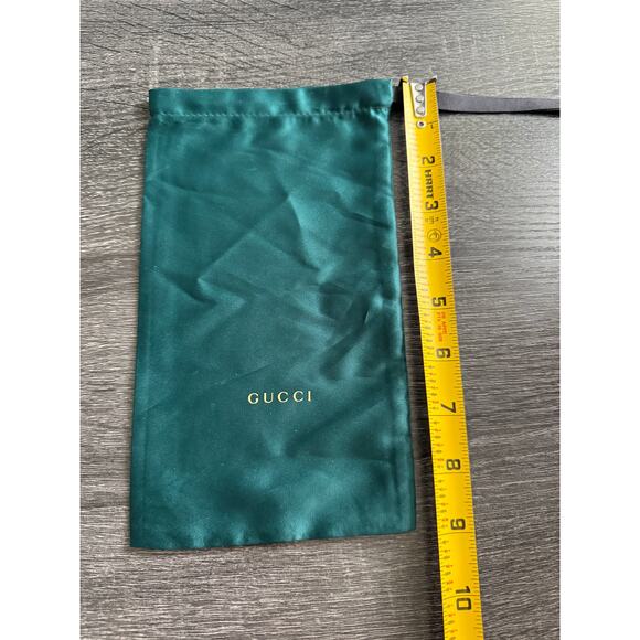 Authentic Gucci Pouch Sunglass Glasses Soft Case Teal Emerald Green Color - Picture 4 of 7